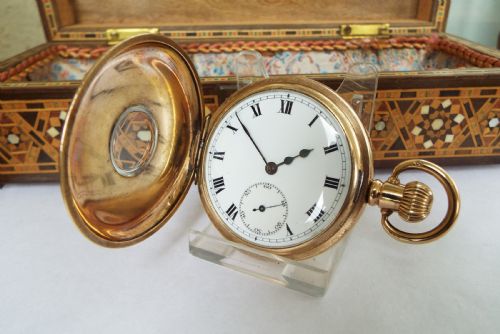 1920s Swiss Half Hunter Pocket Watch