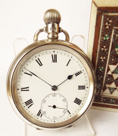 A 1920s Silver Stauffer Son & Co Pocket Watch.