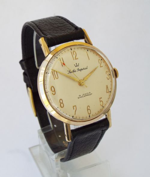fig 1. Gents 9ct gold Smiths Imperial wrist watch, 1958