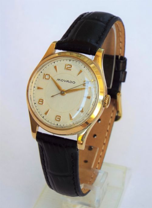 1950 Movado 9ct Gold Mid-size Wrist Watch