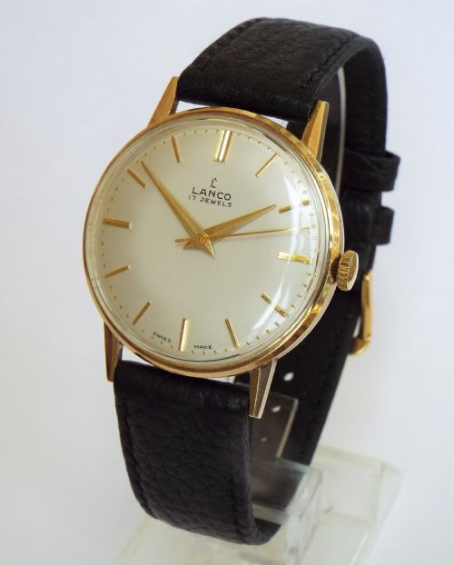 Gents 14ct Gold Lanco Wristwatch, 1958