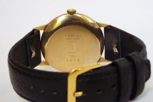 fig 2. Gents 14ct gold Lanco wristwatch, 1958