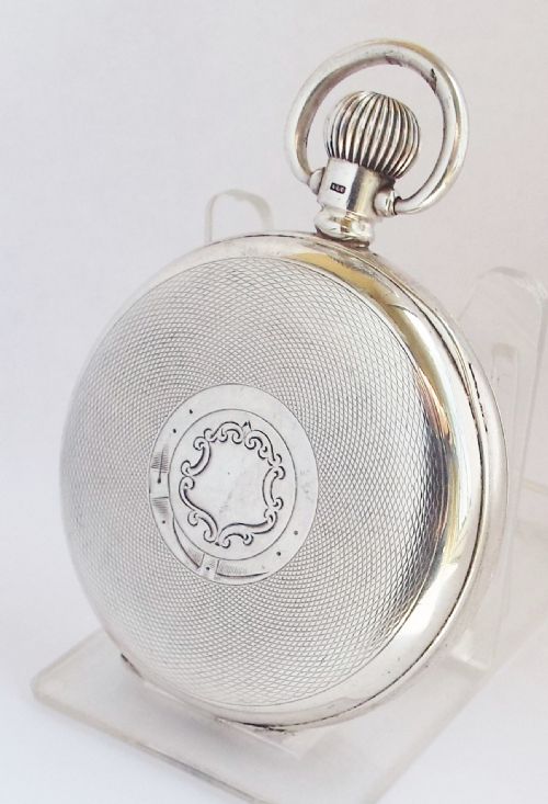 fig 1. A 1920s silver Erlim stem winding pocket watch.
