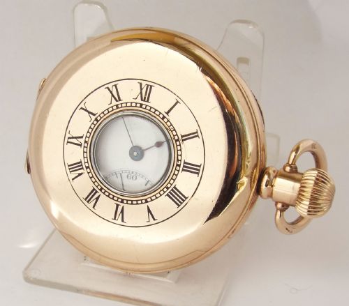 fig 2. A 1920s boxed Revue half hunter  pocket watch from J W Benson.