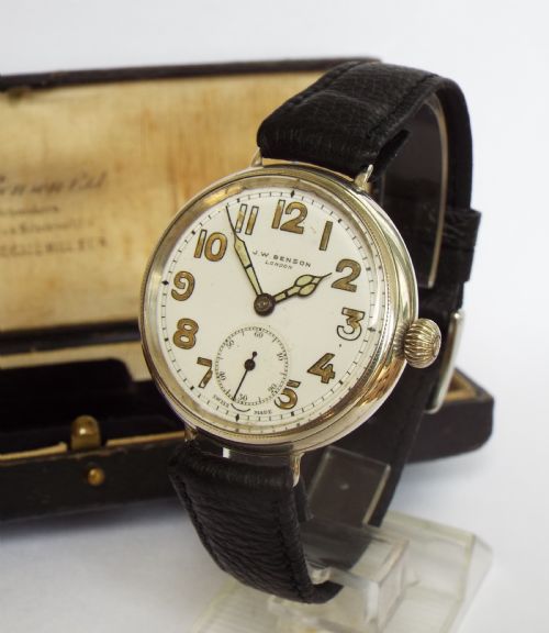 Gents 1931 Silver Wrist Watch from J W Benson