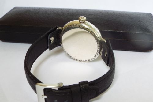 fig 3. Gents 1931 silver wrist watch from J W Benson