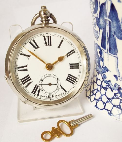 A Vintage Silver Pocket Watch, Circa 1929.
