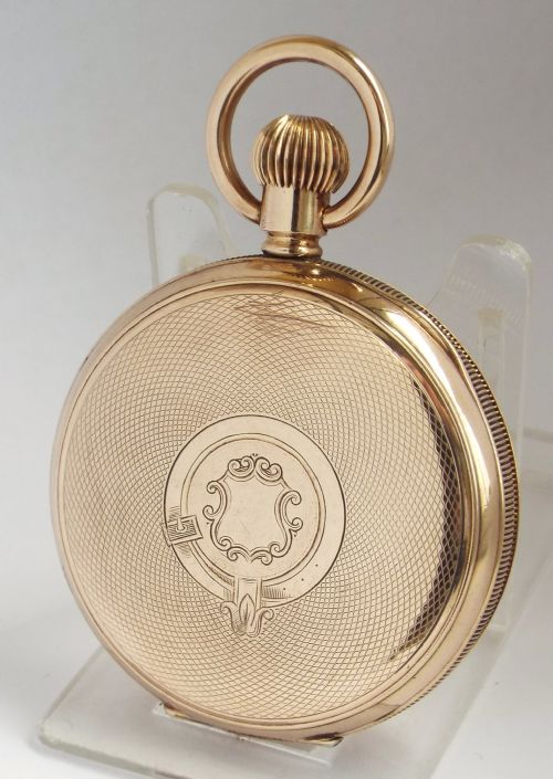 fig 2. A 1920s stem winding half hunter pocket watch.