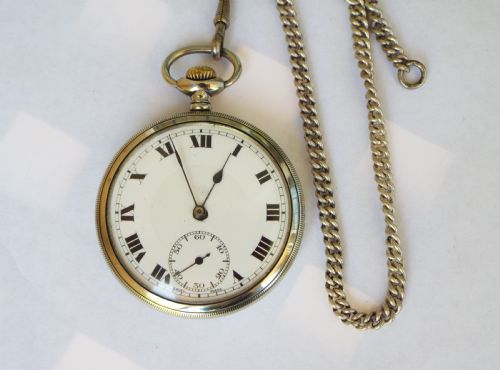 fig 1. 1920s Swiss pocket watch and chain