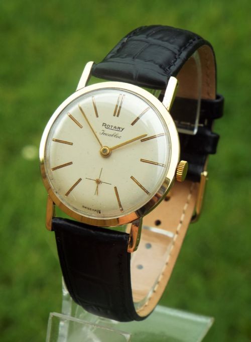 Gents 9ct Gold Rotary Wrist Watch, 1959