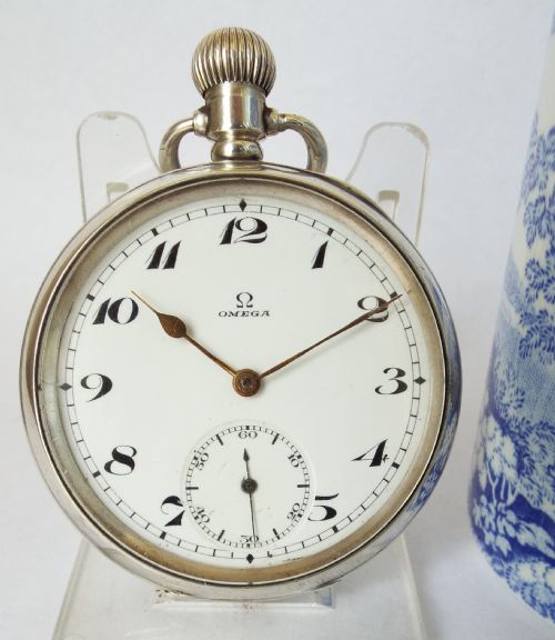 An Antique Silver Omega Pocket Watch, C1917