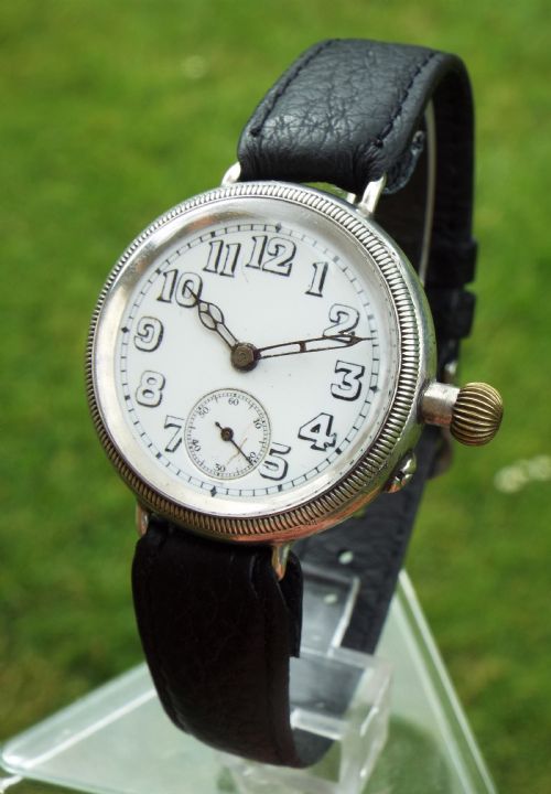 fig 1. Gents silver IWC trench watch, 1916