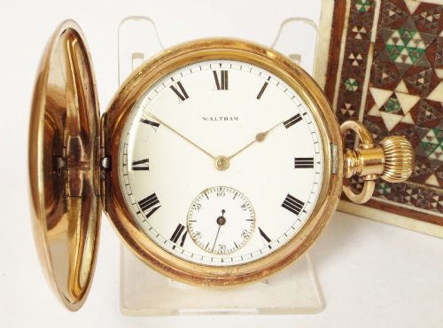 Antique 1905 Waltham Traveler Full Hunter Pocket Watch.