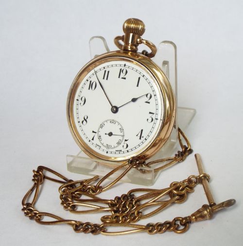 1930s Swiss Pocket Watch and Double Albert