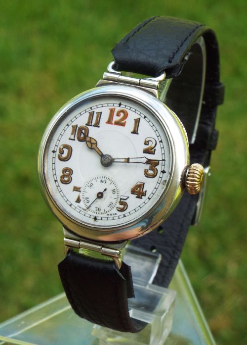 Gents Ww1 Silver Wrist Watch, 1915