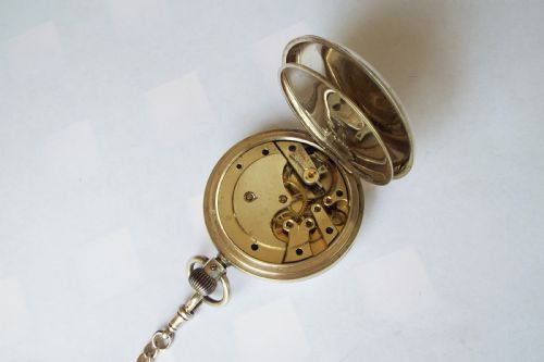 fig 3. Longines silver hunter watch for Thomas Russell