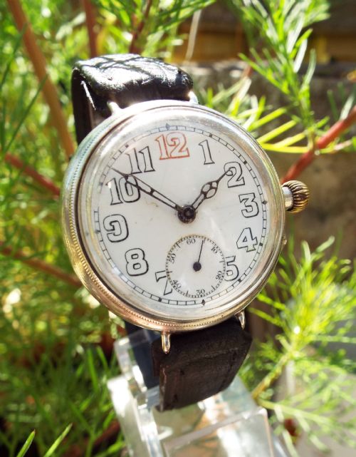 A Gents Silver Borgel Cased Trench Watch, 1916.