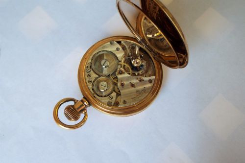 fig 2. Antique Minerva half hunter pocket watch