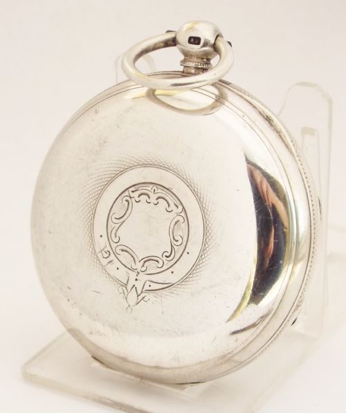 fig 1. An antique silver Waltham pocket watch.
