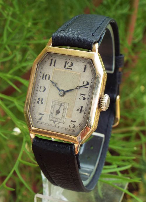 Gents 9ct Gold Rotary Wrist Watch, 1929