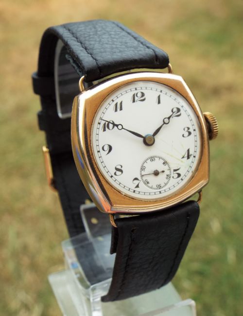 9ct Gold Buren Cushion Cased Wrist Watch, 1930
