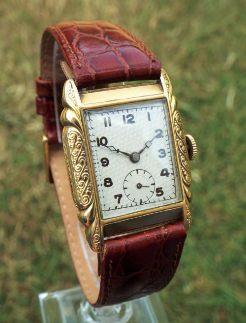 Gents 18ct Gold Wrist Watch, 1927