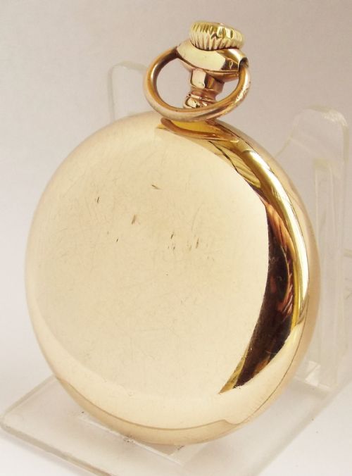 fig 1. Vintage 1920s Elgin stem winding pocket watch.