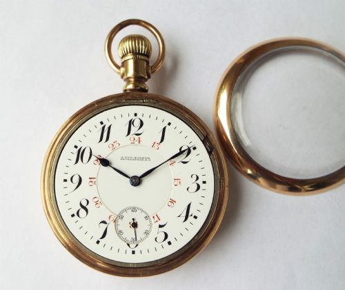 fig 1. Longines Express Monarch Canadian railroad pocket watch, 1901
