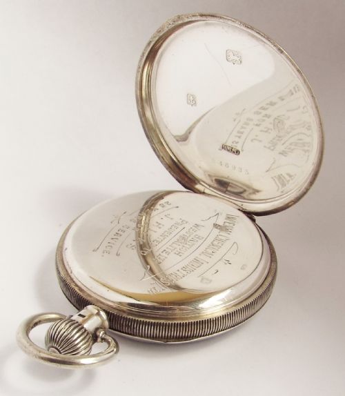 fig 2. A 1920s silver Waltham pocket watch.