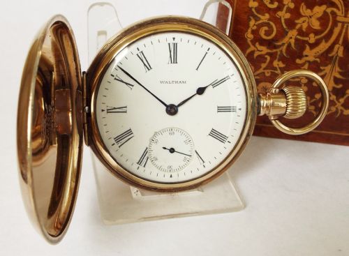 Antique 1902 Waltham Traveler Full Hunter Pocket Watch.