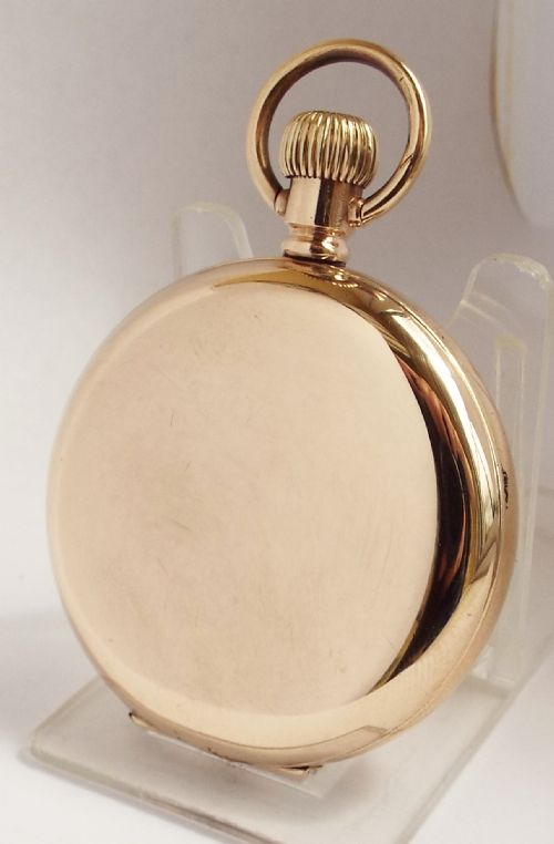 fig 1. Antique 1902 Waltham Traveler full hunter pocket watch.