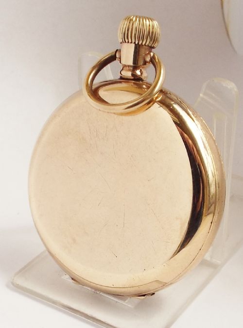 fig 2. Antique 1902 Waltham Traveler full hunter pocket watch.