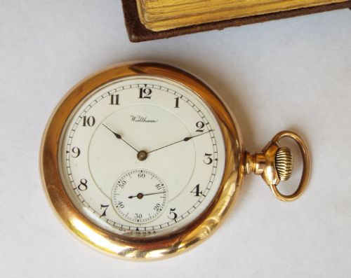fig 1. Antique Waltham pocket watch, 1918