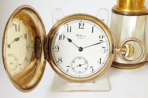 Vintage 1920s Waltham Full Hunter Pocket Watch.
