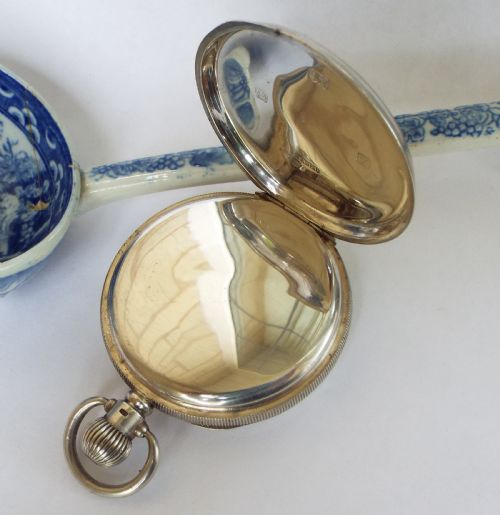 fig 2. 1925 Waltham Traveler silver pocket watch