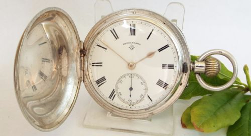 Antique 1896 Rotherhams Silver Full Hunter Pocket Watch.