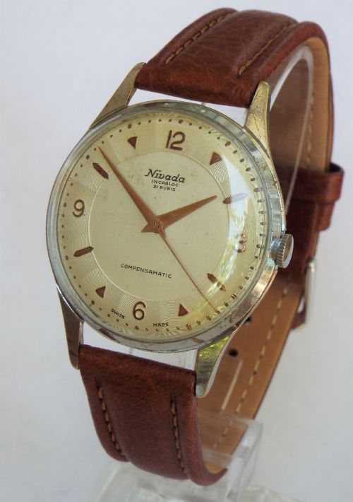 Gents Large 1950s Nivada Wrist Watch