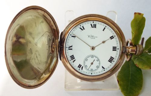 Antique 1900s Waltham Full Hunter Pocket Watch.