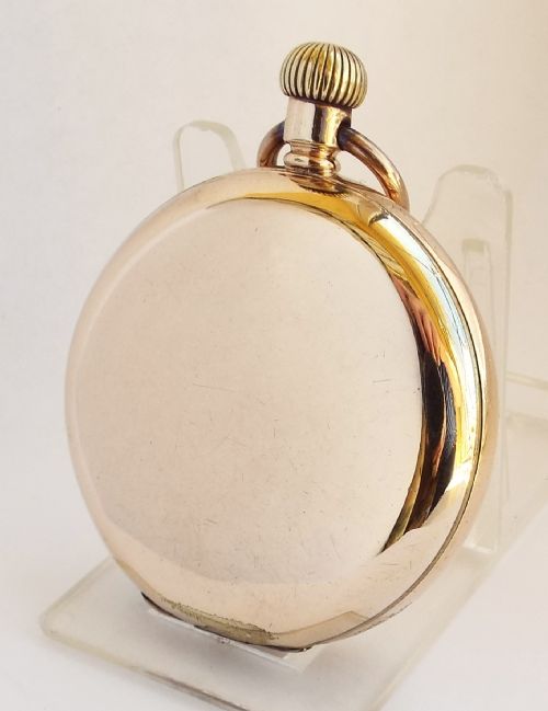 fig 1. Antique 1900s Waltham full hunter pocket watch.