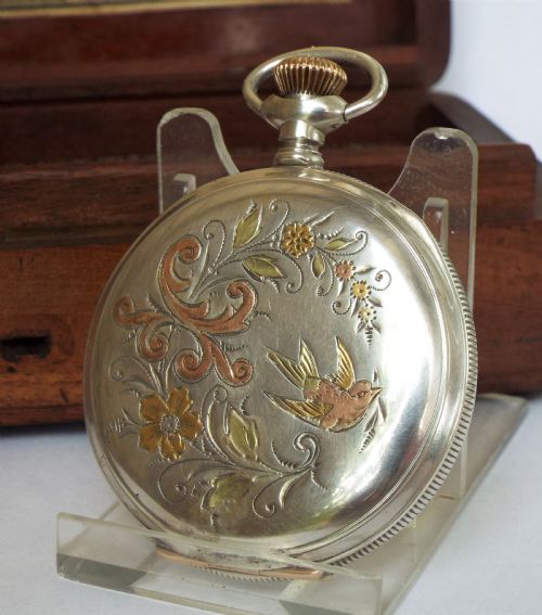 Silver Waltham Riverside Hunter Pocket Watch, 1903