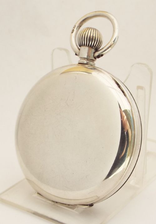 fig 1. An antique silver Record pocket watch originally retailed by Thomas Russell & Son Liverpool.