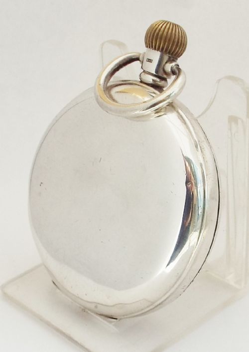 fig 1. A vintage silver 1935 Cortebert pocket watch originally retailed by Winegartens London.