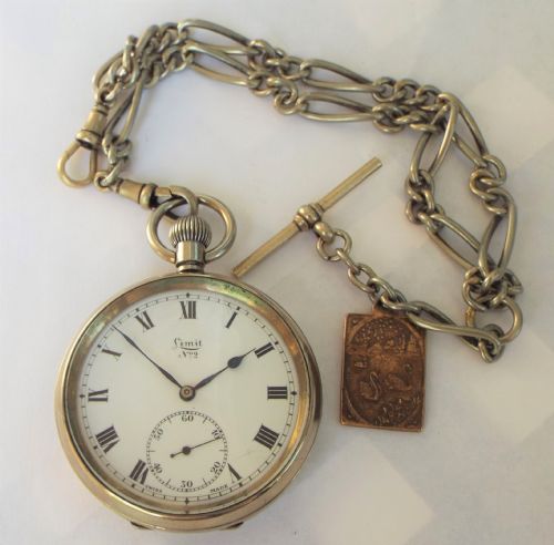 fig 1. 1930s Limit No 2 pocket watch and chain