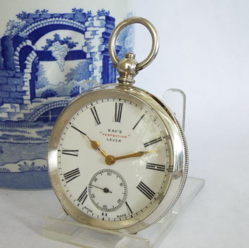 Antique Silver Kays Perfection Lever Pocket Watch