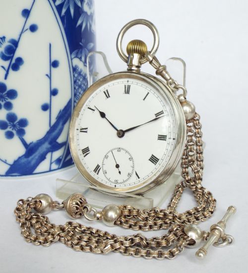 Antique Silver Pocket Watch from Dimier Frères