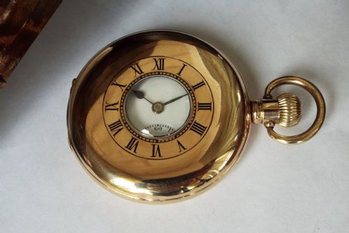 fig 1. Antique Tivoli half hunter pocket watch