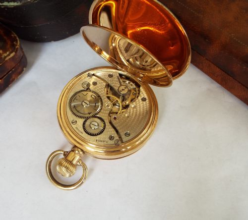 fig 2. Antique Tivoli half hunter pocket watch