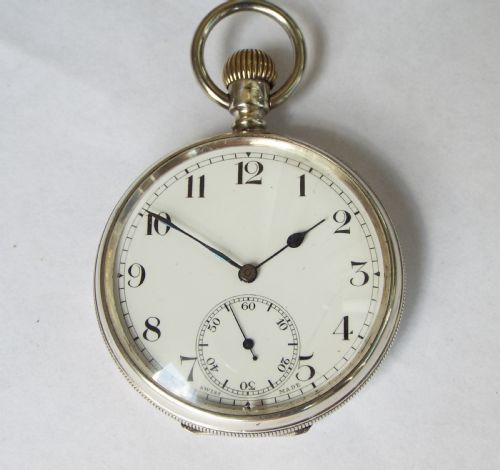 fig 1. 1940s Astoria silver pocket watch by Cyma