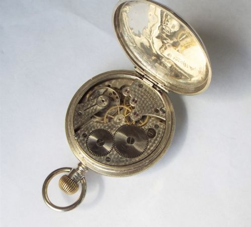 fig 2. 1940s Astoria silver pocket watch by Cyma