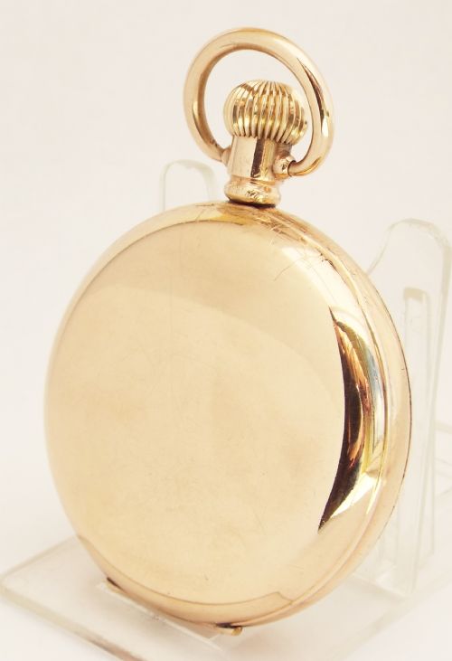 fig 1. Antique stem winding Waltham pocket watch 1900.